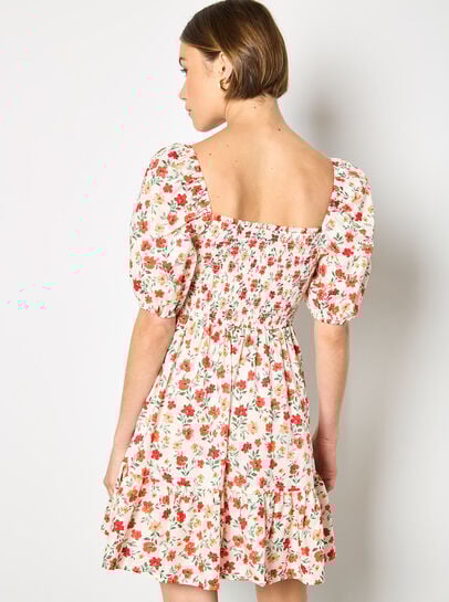Floral Cotton Poplin Mini Dress