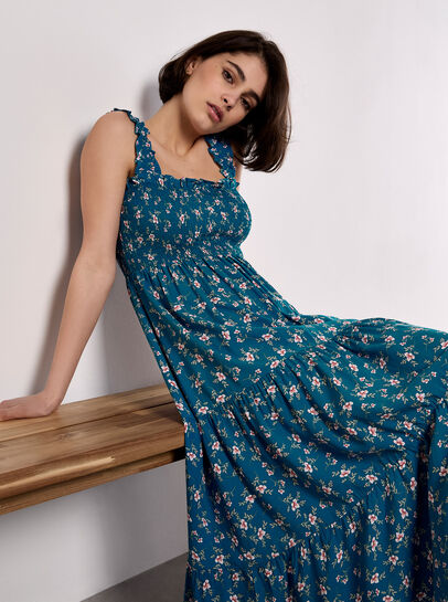 Orchid Smock Midi Dress