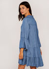Light Denim Babydoll Dress, Blue, large
