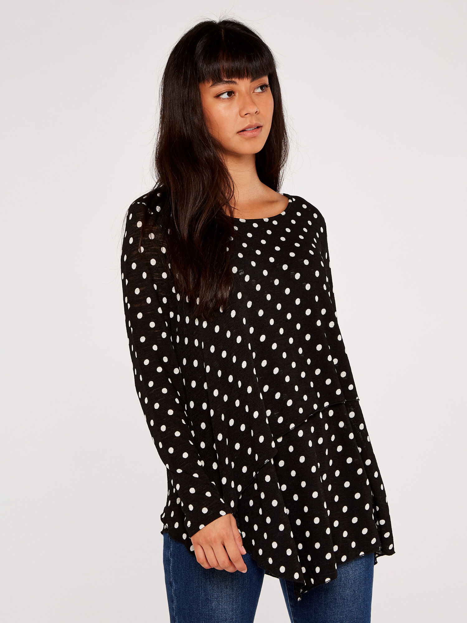 Polka dot tunic top best sale