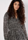 Paisley Mini Dress, Black, large