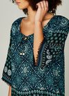 Tribal Print Tunic Dress, Navy, large