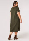 Curve Midi T-Shirt Dress, Green, large