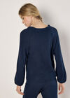 Soft Textured Top, Navy, large