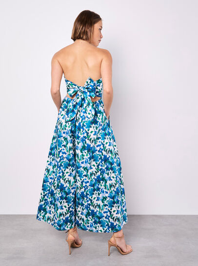 Blurred Ikat Palazzo Jumpsuit