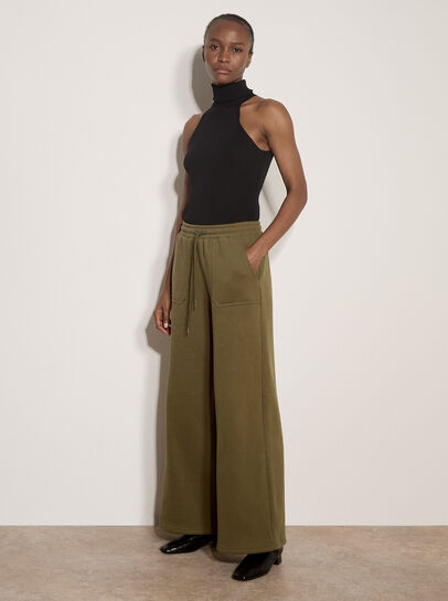 Wide-Leg Jersey Joggers