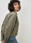 Lightweight Denim Bomber Jacket, Khaki, large