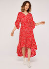 Rock Ruffle Wrap Dress, Red, large