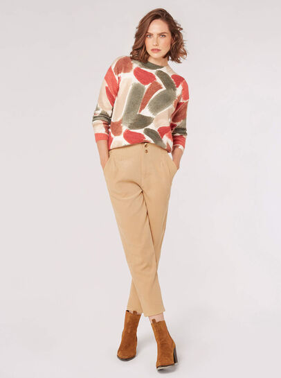 Straight Leg Twill Trousers