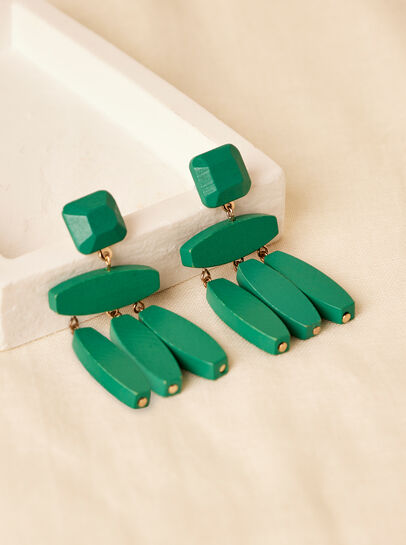 Wood Slate Earrings