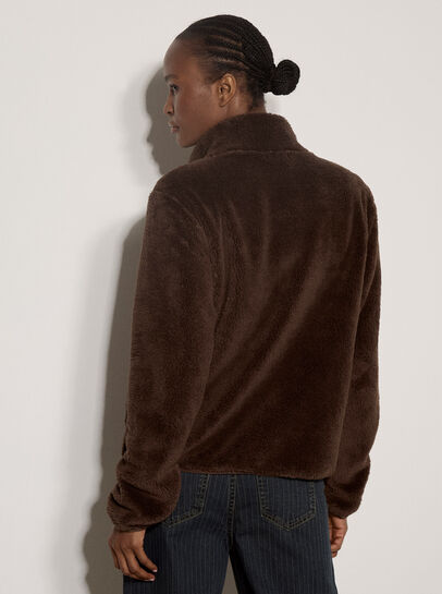 Funnel Neck Zip-Down Fleece