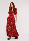 Blossom Bardot Maxi Dress, Red, large