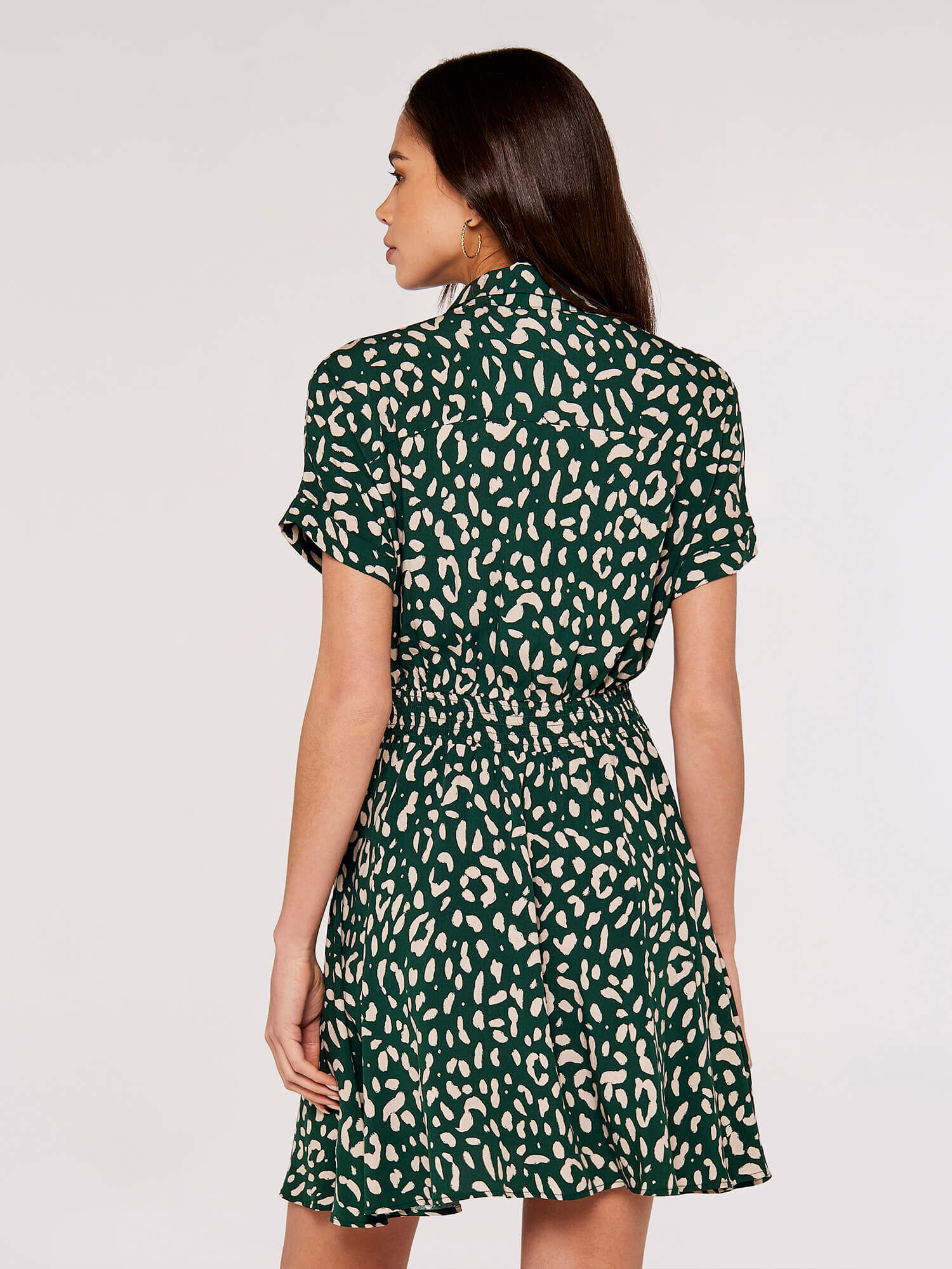 Green cheetah outlet print dress
