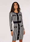 Diamond Print Mini Dress, Black, large