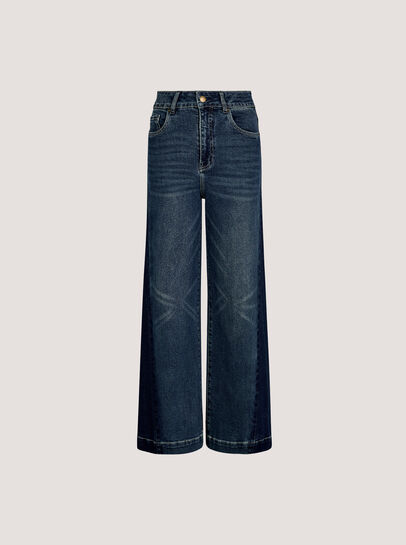 Zia Side Panel Wide Leg Jeans