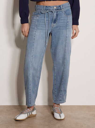 Mai Tie Detail Straight-Leg Jeans