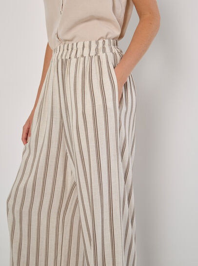 Stripe Wide Leg Trousers
