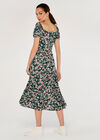 Ditsy Tiered Dress, Green, large