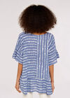 Painterly Stripe Panel Top, Blue, large