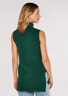 Roll Neck  Knit Top, Green, large