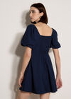 Fit And Flare Smocked Mini Dress
, Navy, large