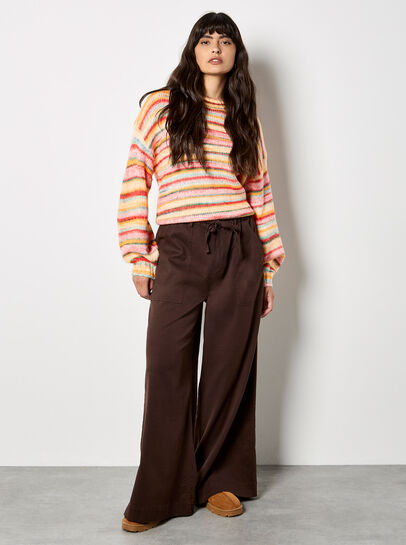 Multicoloured Stripe Soft Jumper