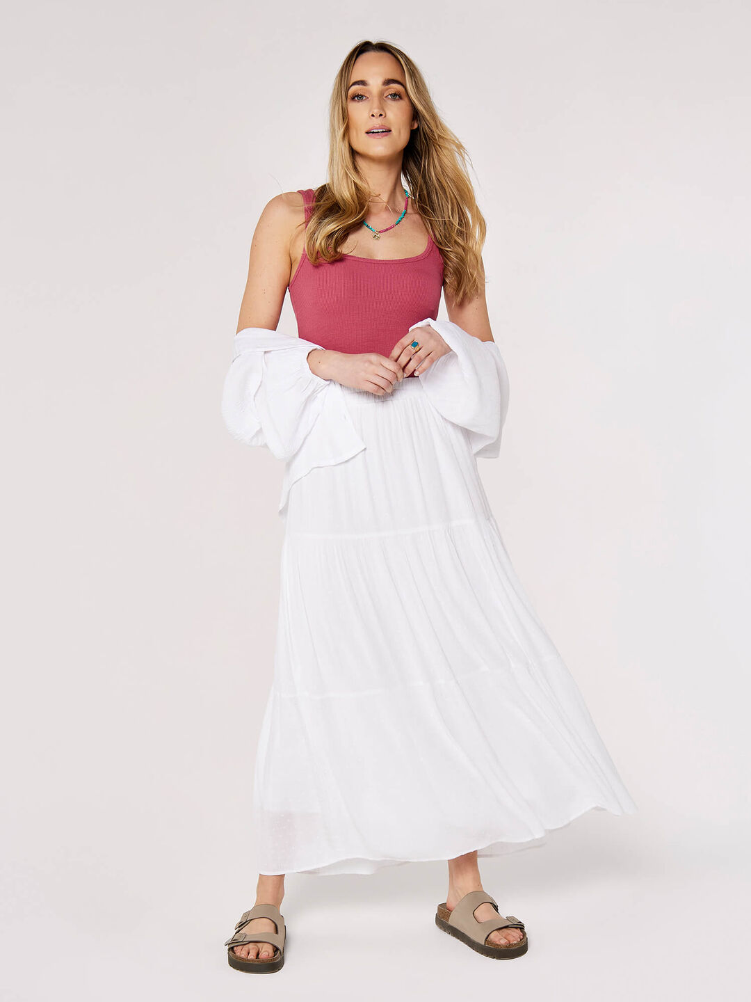 Image of Ribbed Jersey Tank Top