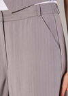Pinstripe Wide Leg Trousers, Grey, large