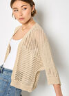 Knitted Open Cardigan, Mustard, large