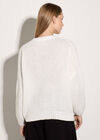 Daisy Applique Chunky Knit Jumper, White, large