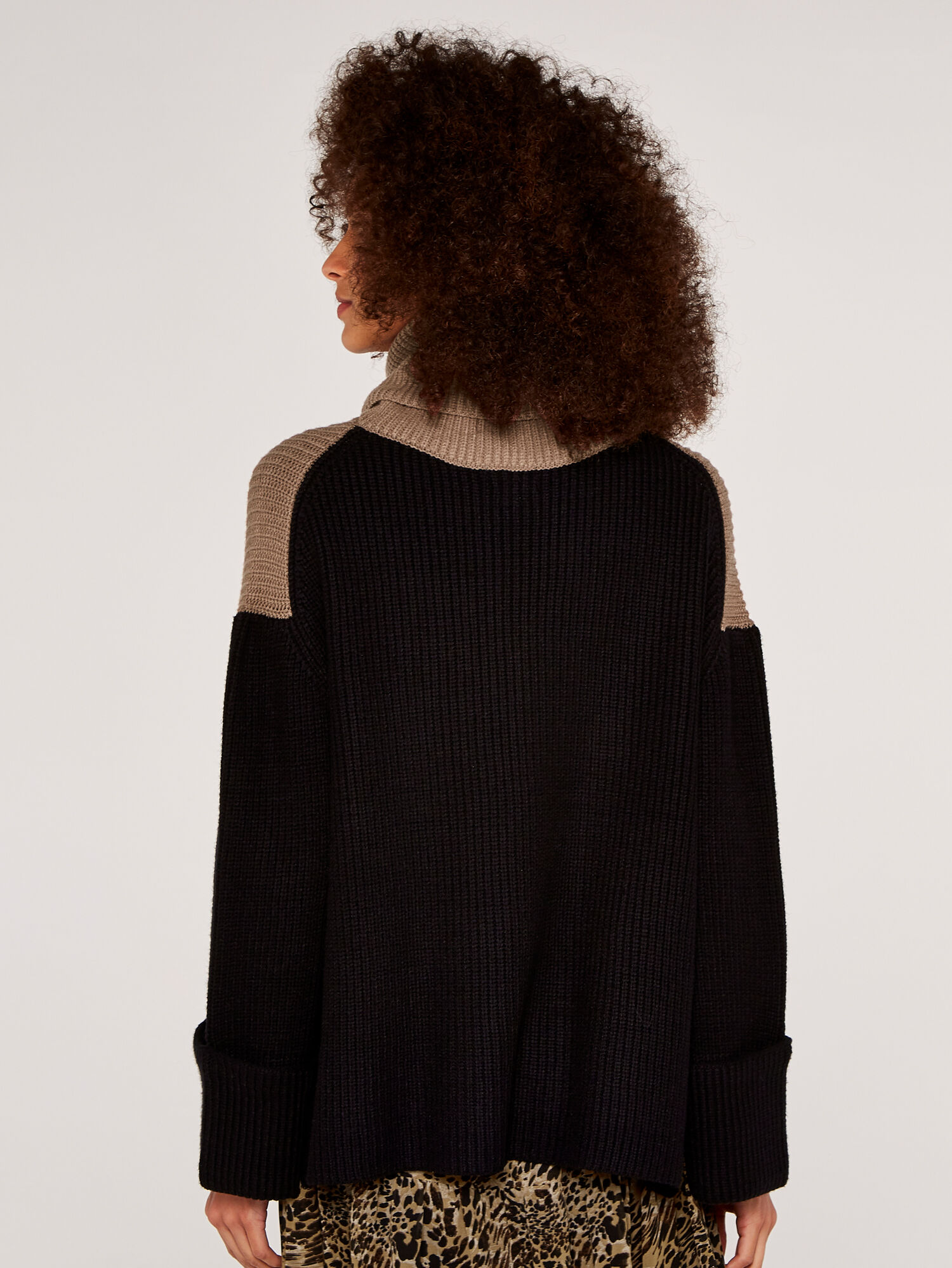 Turtleneck knit sweater hot sale