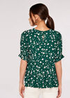 Ditsy Tiered Top, Green, large