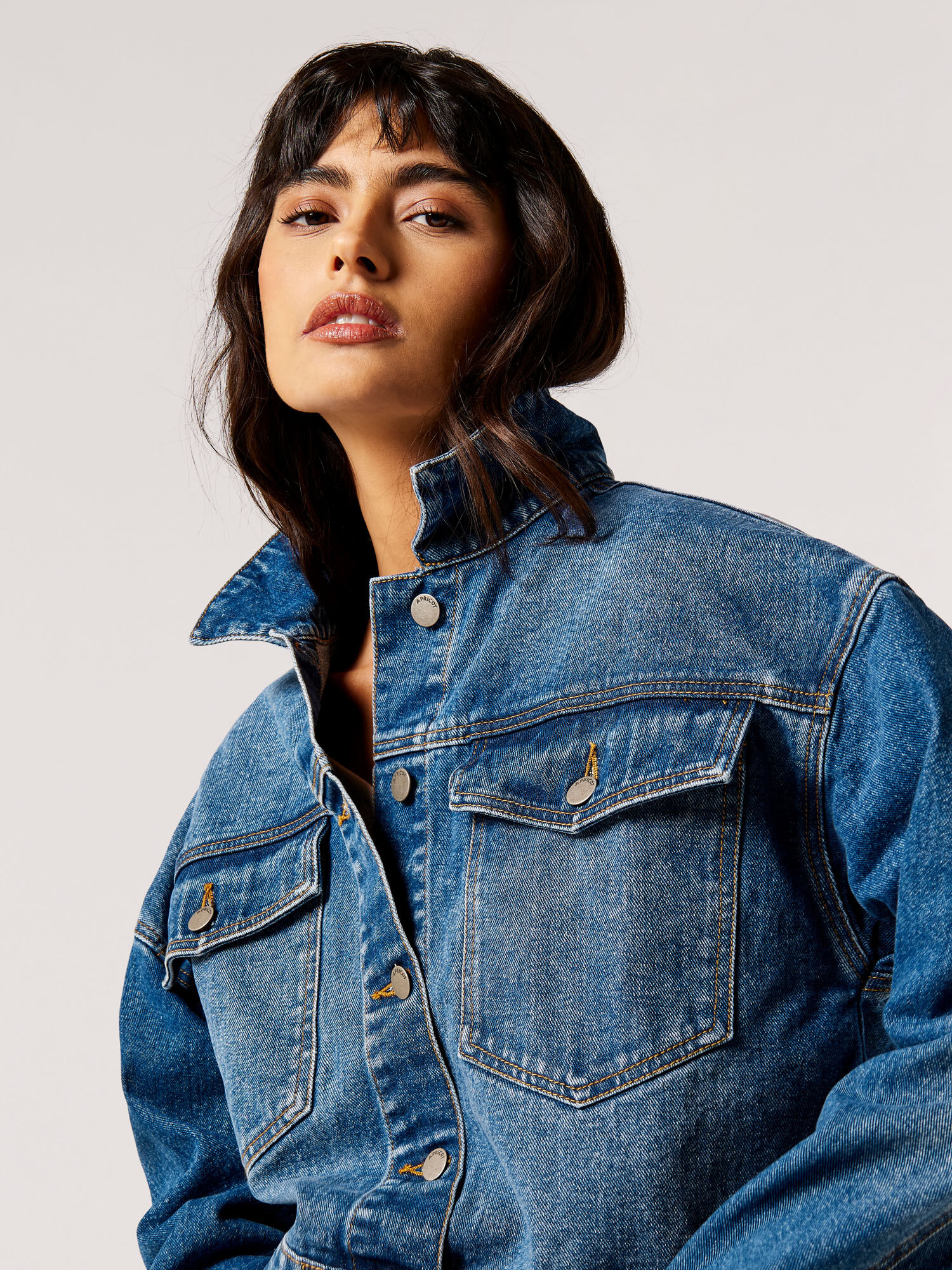 Boxy Fit Denim Trucker Jacket | Apricot Clothing Boxy Fit Denim Trucker Jacket | Apricot Clothing