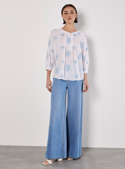 Embroidered Floral Blouse
