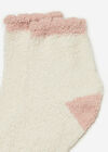 Soft Colourblock Trim Cosy Socks, Cream, large