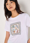 Tropical Placement Print T-Shirt, White, large
