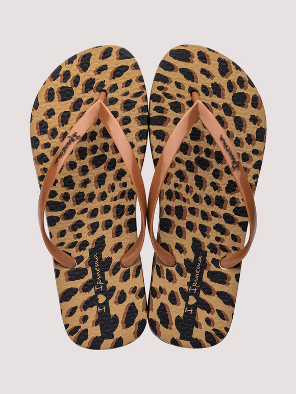 Leopard flip flop top