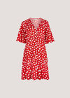 Painterly Hearts Mini Dress, Red, large