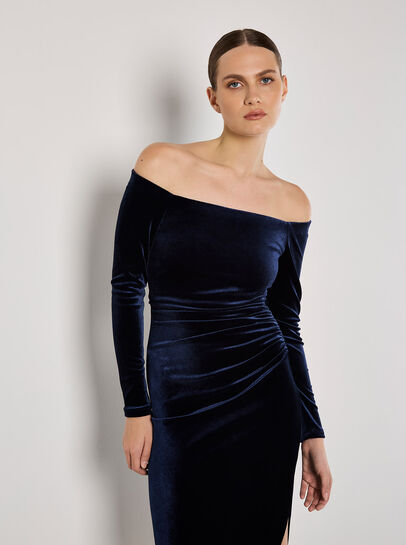 Bardot Velvet Midi Dress
