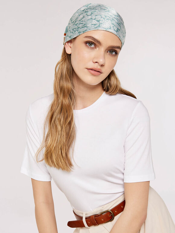 Short Sleeve Plain T-Shirt, White, large