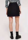 Patch Pocket Mini Skirt, Black, large