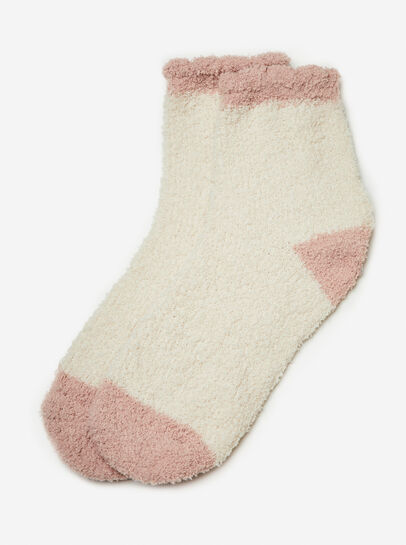 Soft Colourblock Trim Cosy Socks