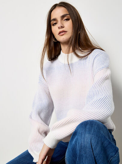 Pastel Ombre Rib Knit Jumper