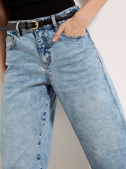Mei Light-Wash Barrel Jeans