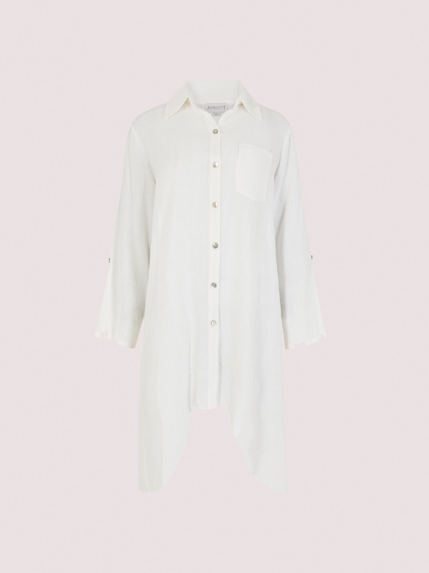 Long white top button down dress