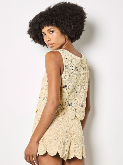 Crochet Circles Cotton Crop Top