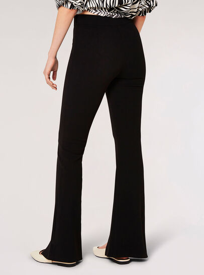 Jersey Crepe Split Hem Trousers