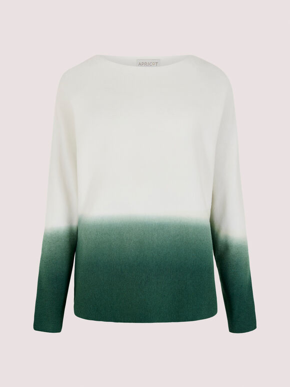 Ombre Batwing Jumper, Green, large