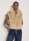 Faux Fur Gilet, Stone, large