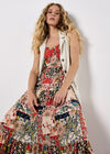 Patchwork Floral Cami Maxi Dress, Orange, large